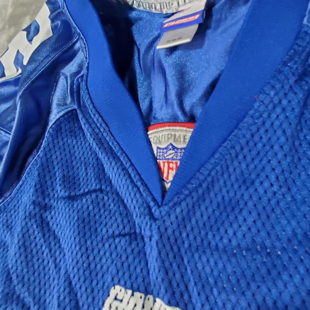 Reebok Michael Strahan New York Giants Jersey 92 Mens Medium Blue NFL Equipment - Picture 9 of 10